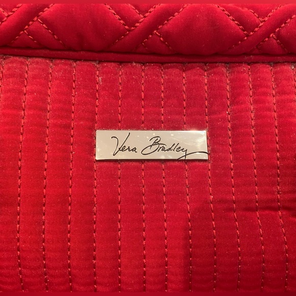 Vera Bradley Red Travel Duffel Bag - Handles and Shoulder Strap - Picture 3 of 8